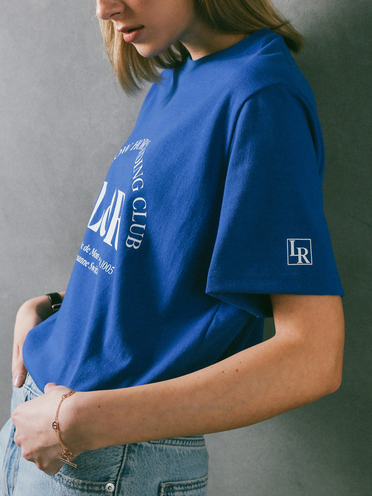 Lossy Arch Logo Half-Sleeve T-shirt Cobalt