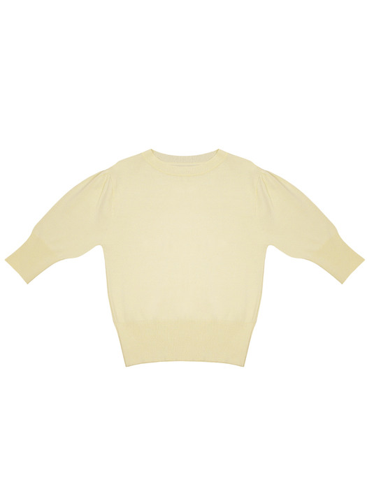 PUFF SLEEVE KNIT TOP / 3COLOR