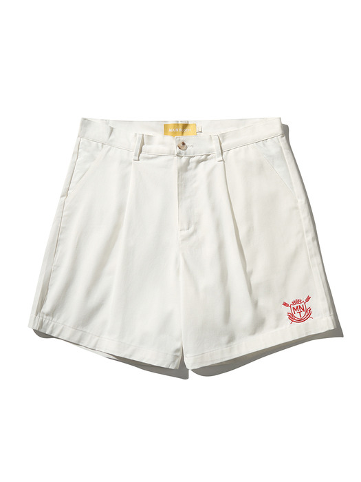 (M)University Oversized Shorts(WHITE)