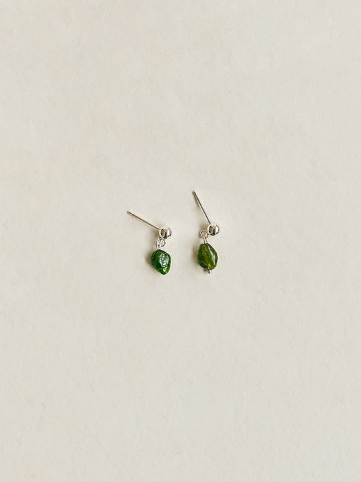 #Jade002 Green gemstone Earrings