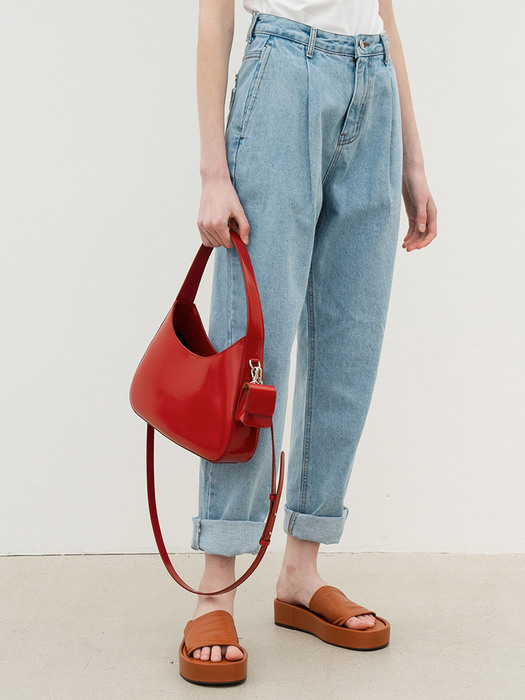 MIRROR HOBO BAG [RED]