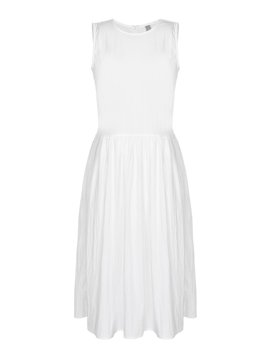 Pure sleeveless dress - White