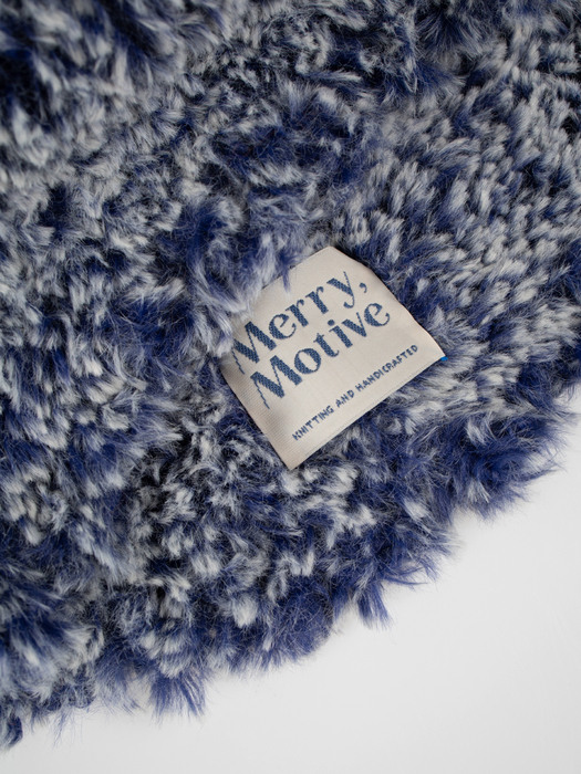 Handmade knitted furry short beanie