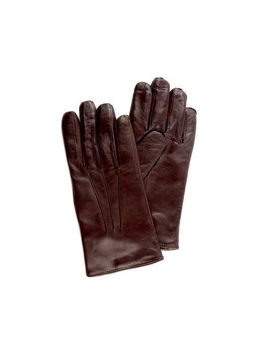 Nappa Leather Gloves For Men_Dark Brown