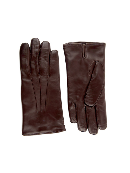 Nappa Leather Gloves For Men_Dark Brown