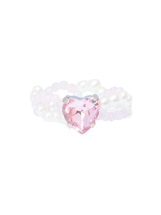 Mingled Beads Ring (Pink)