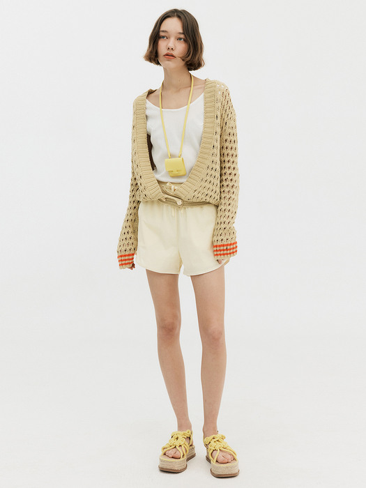 Coloration Knit Cardigan_Yellow Beige