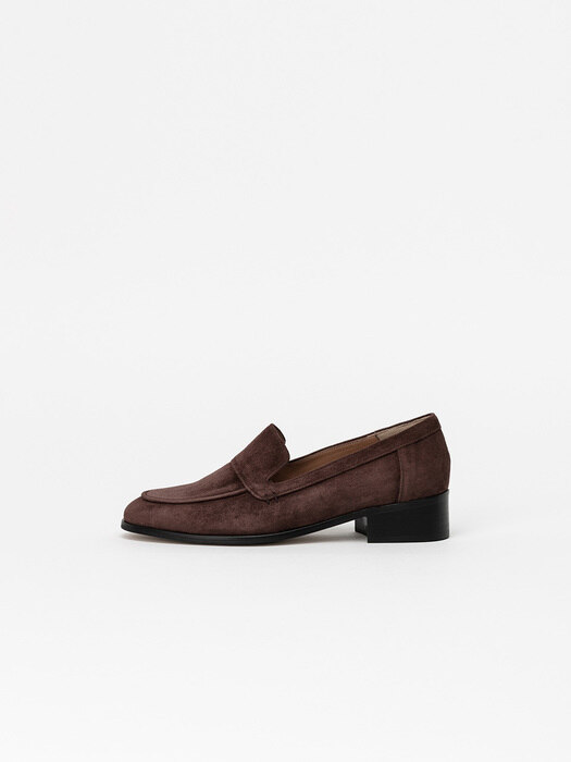 Anel Loafers in Dark Brown Suede