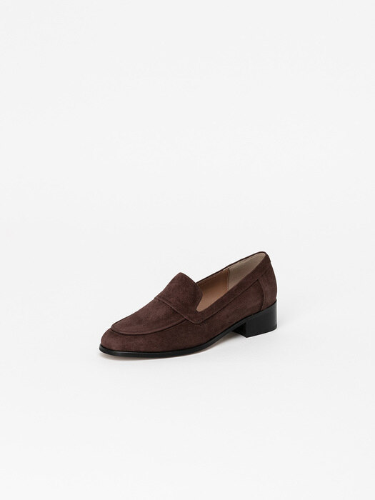 Anel Loafers in Dark Brown Suede