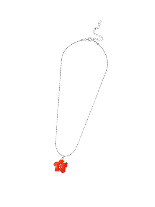 June Flower Necklace_Orange