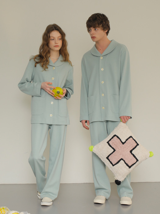 UHOWS Cotton Pajama Set for Women_Mint