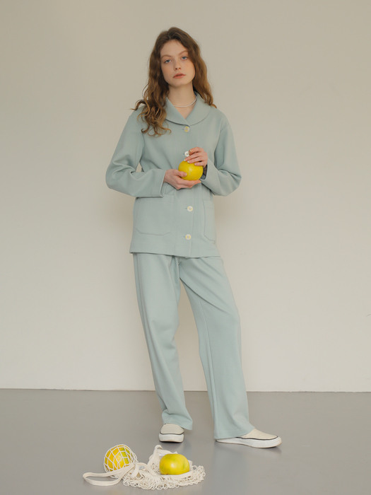 UHOWS Cotton Pajama Set for Women_Mint