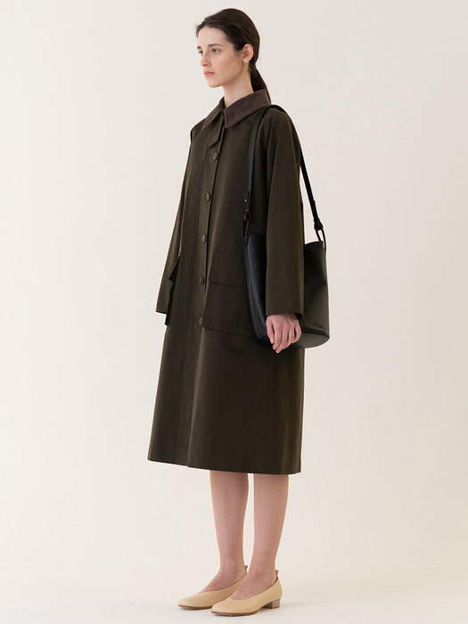 SS22 Worker Coat Deep-brown