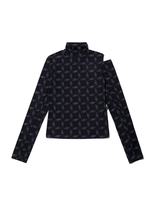 FLIP Pattern Turtleneck_Black