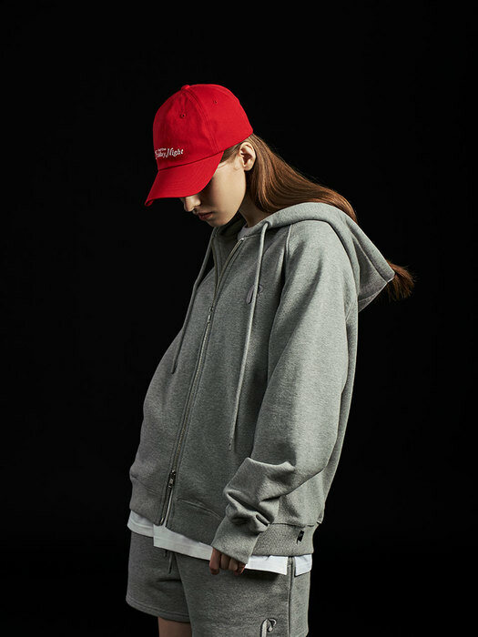 ESSENTIAL ‘F’ LOGO ZIP UP HOODIE_WOMEN(GREY)