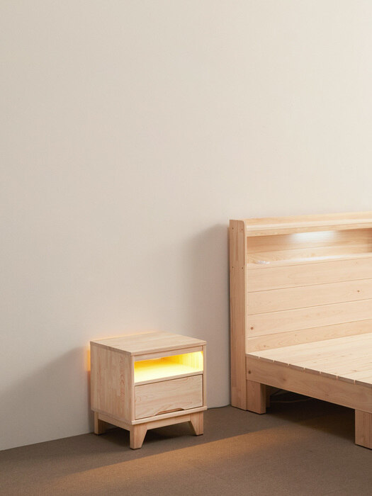 LED 협탁 원목 침대 소파 침실 사이드테이블