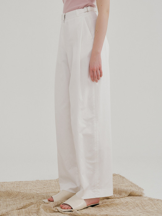 monts 1459 bijou detail wide cotton pants (white)