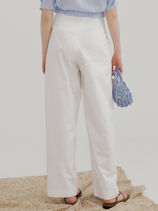 monts 1459 bijou detail wide cotton pants (white)