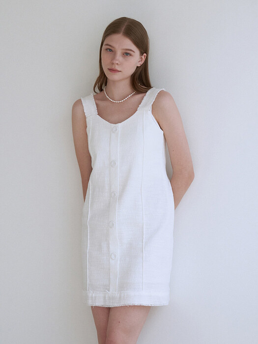 Summer tweed dress - ivory
