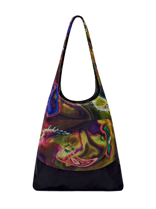 Triangle Printed Bag, Black