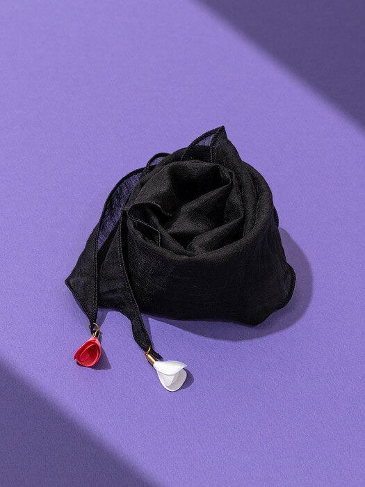 RECLOW ROSE 여름 스카프 BLACK