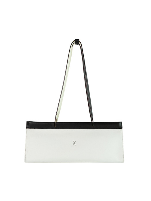 Diana Canvas Shoulder Bag S White_Black