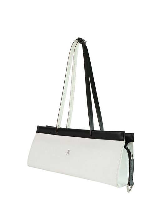 Diana Canvas Shoulder Bag S White_Black