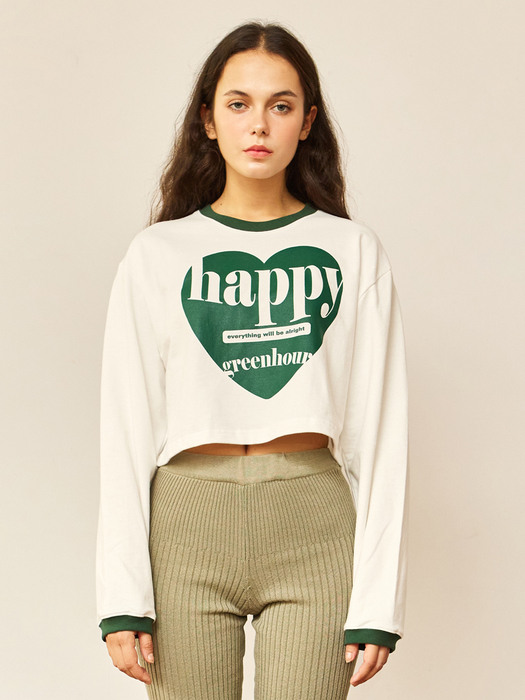 HEART CROP T-SHIRT_White