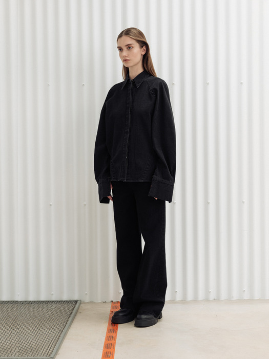 Avant-garde denim shirt_black