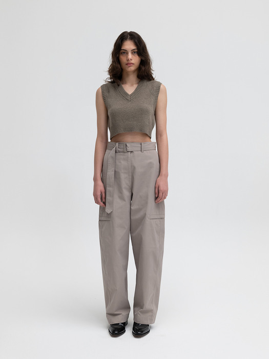 Belted pants (3COLOR)