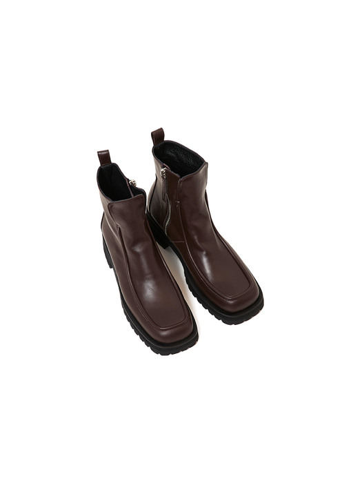 50mm Fernanda Mid-Heel Boots (BROWN)