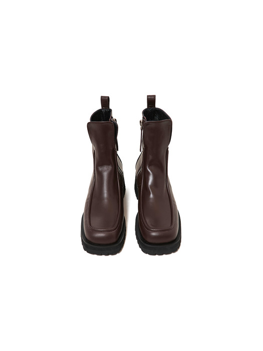 50mm Fernanda Mid-Heel Boots (BROWN)