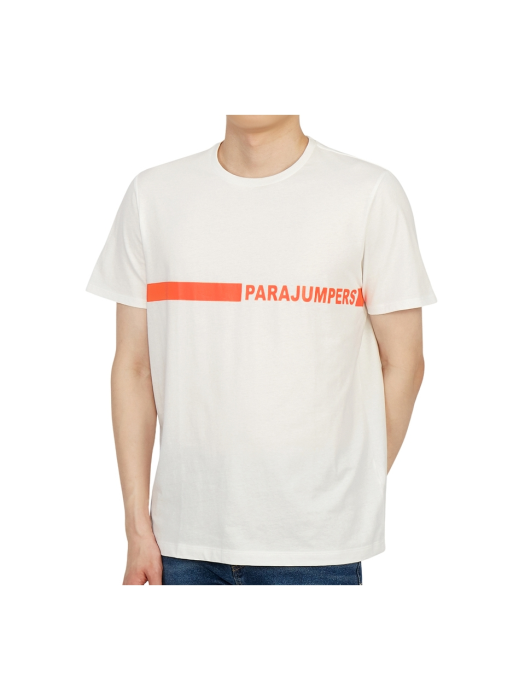 PARAJUMPERS 파라점퍼스 남성 반팔티셔츠 PMTEEXF05 OFF WHITE