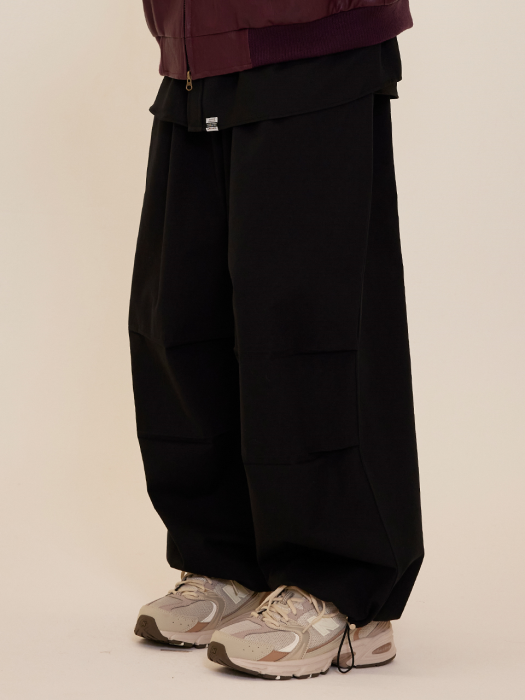 CB CROW WIDE STRING PANTS (BLACK)