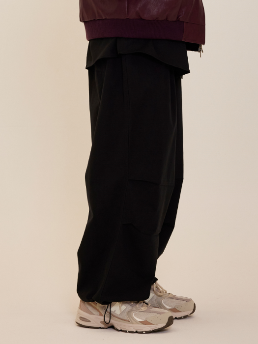 CB CROW WIDE STRING PANTS (BLACK)