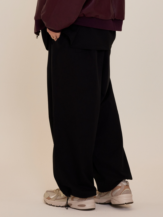 CB CROW WIDE STRING PANTS (BLACK)