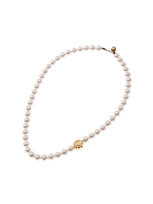 FW MIMI Metal Dandelion Pearl Necklace