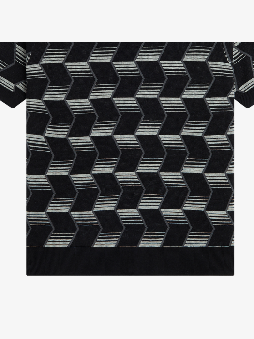 [본사정품] 프레드페리 [Sharp] 쉐브론 스트라이프 니트 셔츠(102)(AFPM2315525-102)