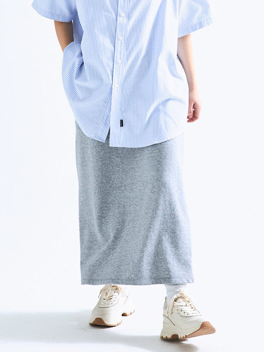 1754 CROWN TERRY LONG SKIRT M그레이