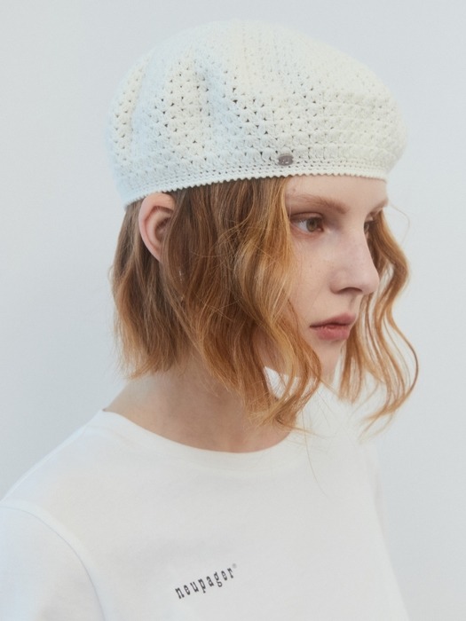 neu knit hat - ivory 