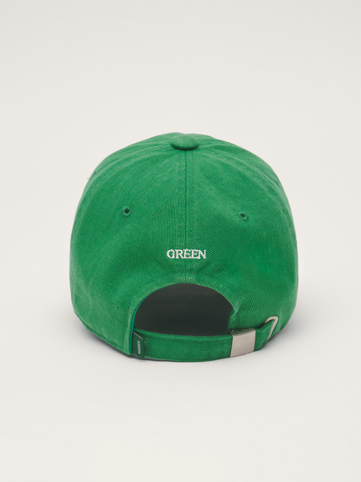 Washing Lettering Ball Cap (Green)