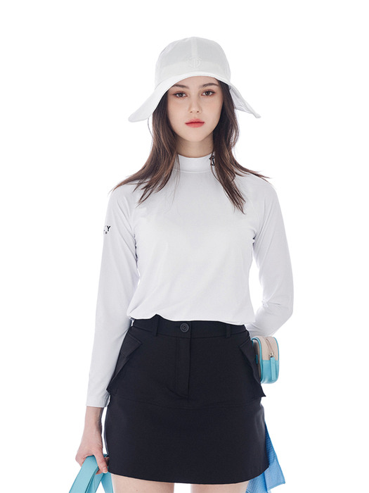 ACTIVE MOCK-NECK LONG SLEEVE-WH
