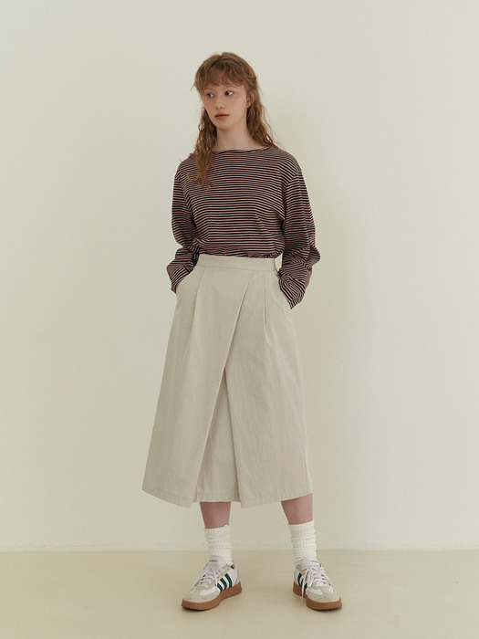 3.80 Double tulip skirt (Khaki gray)