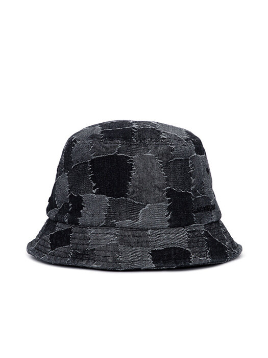 BBD Patchwork Denim Bucket Hat (Black)