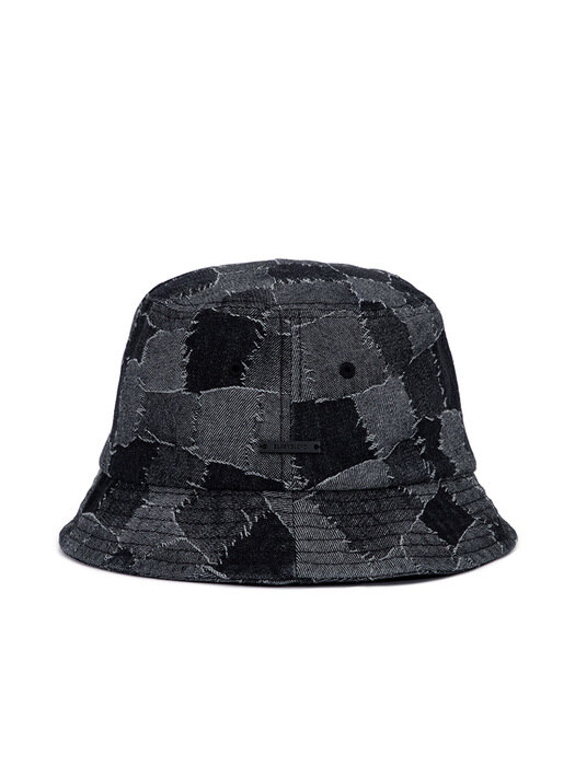 BBD Patchwork Denim Bucket Hat (Black)