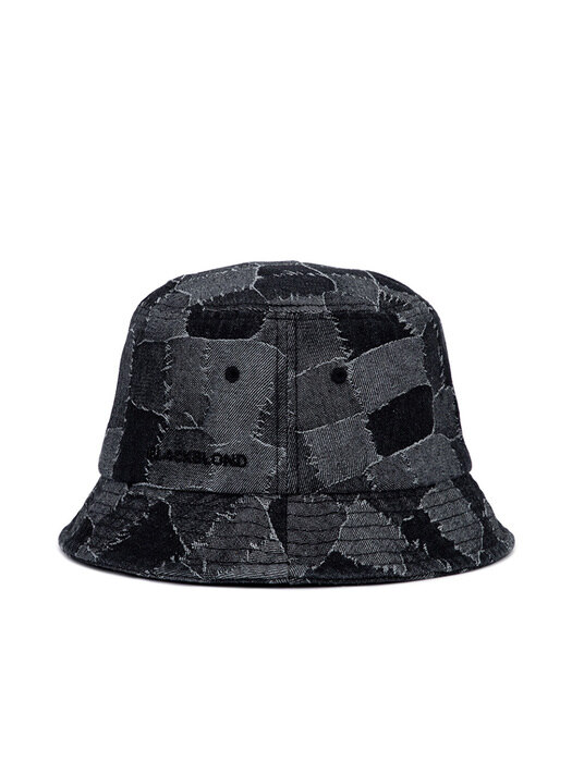 BBD Patchwork Denim Bucket Hat (Black)