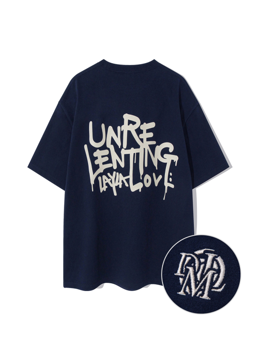 Unrelenting Graffiti Short Sleeve T-shirt T79 Navy