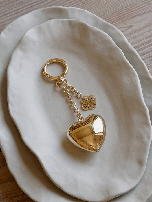 H Logo Heart Key Ring_Gold