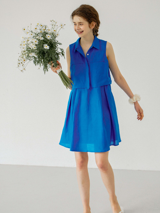 FLOR COLLAR NECK MINI DRESS (플로르 칼라 넥 미니 드레스) 2colors