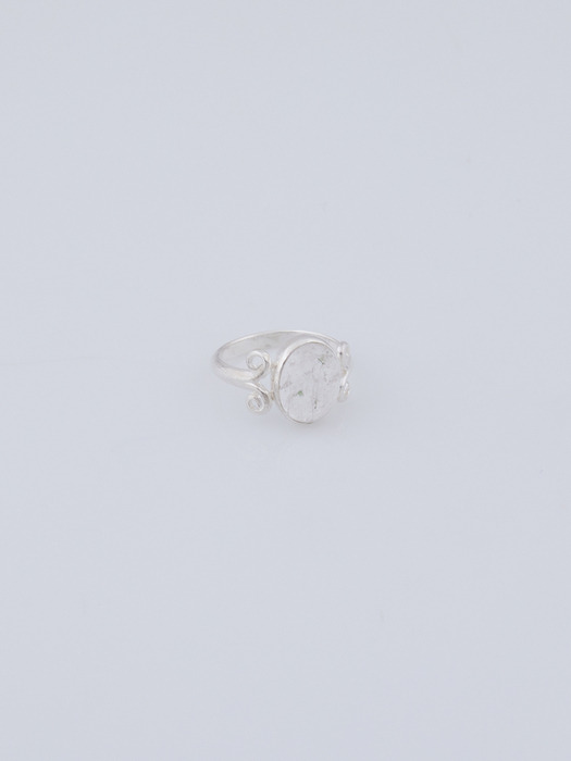 white crystal chiffon ring